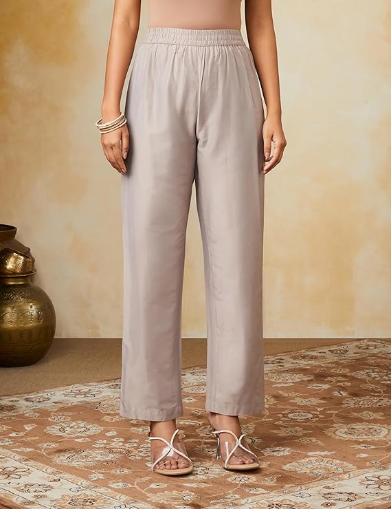 Amazon Brand - Myx Women's Kurta Pant Set with Embroidered Organza Dupatta | Viscose,Rayon | A-line fit - Image 6